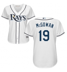 Women's Majestic Tampa Bay Rays #19 Dustin McGowan Replica White Home Cool Base MLB Jersey