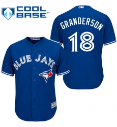 Youth Majestic Toronto Blue Jays #18 Curtis Granderson Authentic Blue Alternate MLB Jersey