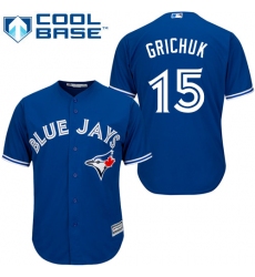 Men's Majestic Toronto Blue Jays #15 Randal Grichuk Replica Blue Alternate MLB Jersey