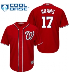 Youth Majestic Washington Nationals #17 Matt Adams Replica Red Alternate 1 Cool Base MLB Jersey