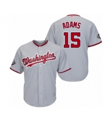 Youth Washington Nationals #15 Matt Adams Authentic Navy Blue Alternate 2 Cool Base 2019 World Series Bound Baseball Jersey