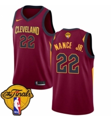Men's Nike Cleveland Cavaliers #22 Larry Nance Jr. Swingman Maroon 2018 NBA Finals Bound NBA Jersey - Icon Edition