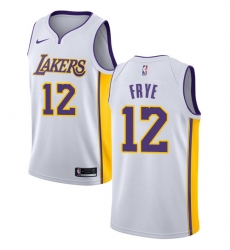 Women's Nike Los Angeles Lakers #12 Channing Frye Swingman White NBA Jersey - Association Edition