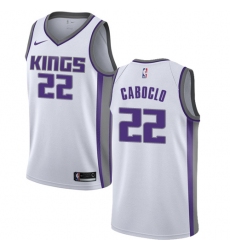 Women's Nike Sacramento Kings #22 Bruno Caboclo Authentic White NBA Jersey - Association Edition