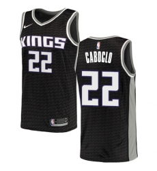 Youth Nike Sacramento Kings #22 Bruno Caboclo Swingman Black NBA Jersey Statement Edition