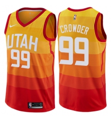 Women's Nike Utah Jazz #99 Jae Crowder Swingman Orange NBA Jersey - City Edition