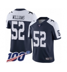 Men's Dallas Cowboys #52 Connor Williams Navy Blue Throwback Alternate Vapor Untouchable Limited Player 100th Season Football Jersey