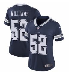 Women's Nike Dallas Cowboys #52 Connor Williams Navy Blue Team Color Vapor Untouchable Elite Player NFL Jersey