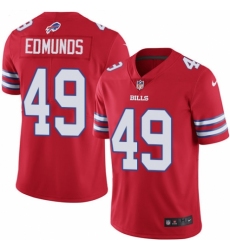 Men's Nike Buffalo Bills #49 Tremaine Edmunds Limited Red Rush Vapor Untouchable NFL Jersey