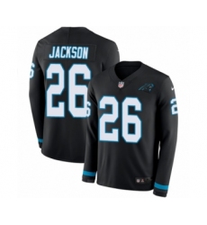 Youth Nike Carolina Panthers #26 Donte Jackson Limited Black Therma Long Sleeve NFL Jersey