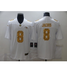 Men's Baltimore Ravens #8 Lamar Jackson White Nike Leopard Print Limited Jersey