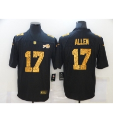 Men's Buffalo Bills #17 Josh Allen 2020 Black Leopard Print Fashion Limited Football Stitched Jersey