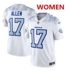 Women's Buffalo Bills #17 Josh Allen White 2025 F.U.S.E. “Rivalries” Vapor Untouchable Football Stitched Jersey(Run Small)