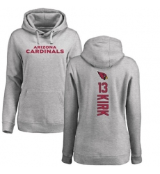 NFL Women's Nike Arizona Cardinals #13 Christian Kirk Ash Backer Pullover Hoodie