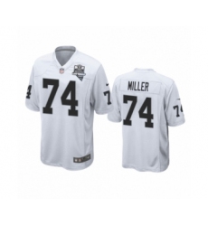 Men's Oakland Raiders #74 Kolton Miller White 2020 Inaugural Season Game Jersey