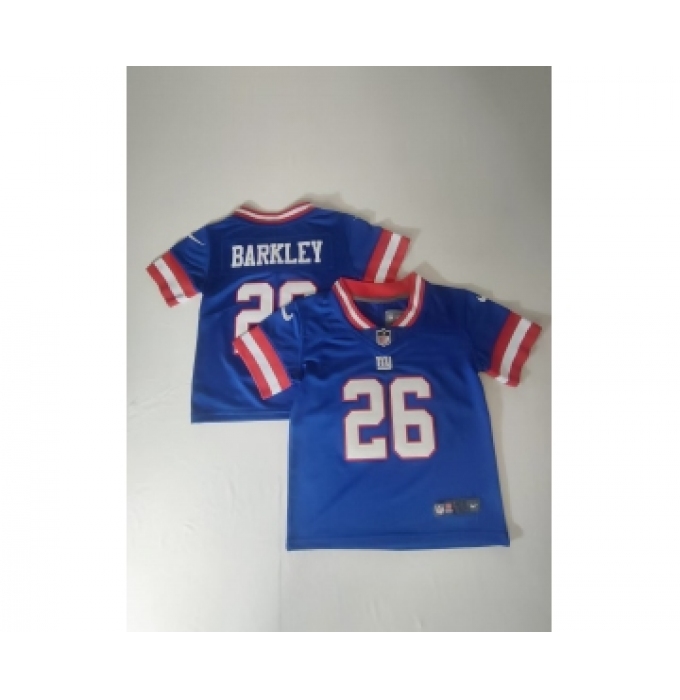 Toddlers New York Giants #26 Saquon Barkley Royal Vapor Untouchable Classic Stitched Jersey
