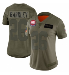Women's New York Giants #26 Saquon Barkley Limited Camo 2019 Salute to Service Football Jersey