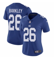 Women's Nike New York Giants #26 Saquon Barkley Royal Blue Team Color Vapor Untouchable Limited Player NFL Jersey