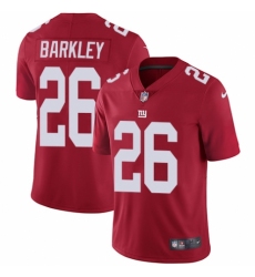 Youth Nike New York Giants #26 Saquon Barkley Red Alternate Vapor Untouchable Elite Player NFL Jersey