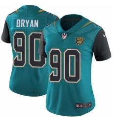 Women's Nike Jacksonville Jaguars #90 Taven Bryan Teal Green Team Color Vapor Untouchable Limited Player NFL Jersey