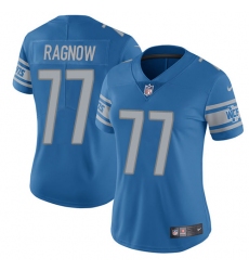Women's Nike Detroit Lions #77 Frank Ragnow Blue Team Color Vapor Untouchable Limited Player NFL Jersey