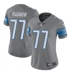 Women's Nike Detroit Lions #77 Frank Ragnow Limited Steel Rush Vapor Untouchable NFL Jersey