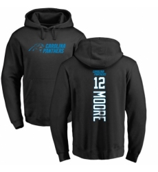 NFL Nike Carolina Panthers #12 D.J. Moore Black Backer Pullover Hoodie