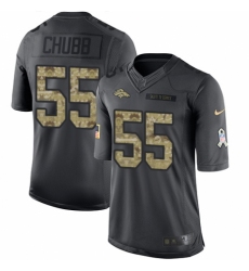 Men's Nike Denver Broncos #55 Bradley Chubb Limited Black 2016 Salute to Service NFL Jersey
