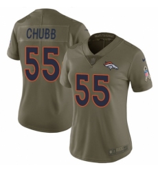 Women's Nike Denver Broncos #55 Bradley Chubb Limited Olive 2017 Salute to Service NFL Jersey
