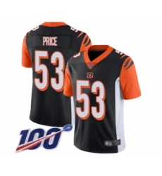 Men's Cincinnati Bengals #53 Billy Price Black Team Color Vapor Untouchable Limited Player 100th Season Football Jersey