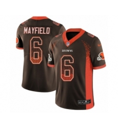 Men's Nike Cleveland Browns #6 Baker Mayfield Limited Brown Rush Drift Fashion NFL Jersey