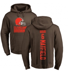 NFL Nike Cleveland Browns #6 Baker Mayfield Brown Backer Pullover Hoodie