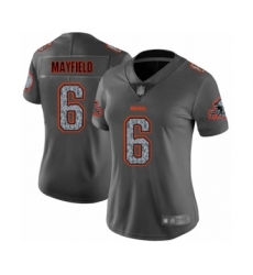 Women's Cleveland Browns #6 Baker Mayfield Limited Gray Static Fashion Football Jersey