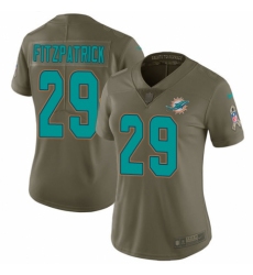 Women's Nike Miami Dolphins #29 Minkah Fitzpatrick Limited Olive 2017 Salute to Service NFL Jersey