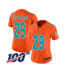 Women's Nike Miami Dolphins #29 Minkah Fitzpatrick Limited Orange Inverted Legend 100th Season NFL Jersey