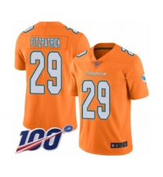 Youth Nike Miami Dolphins #29 Minkah Fitzpatrick Limited Orange Rush Vapor Untouchable 100th Season NFL Jersey