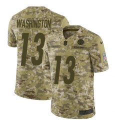 Men's Nike Pittsburgh Steelers #13 James Washington Limited Camo 2018 Salute to Service NFL Jersey