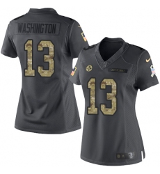 Women's Nike Pittsburgh Steelers #13 James Washington Limited Black 2016 Salute to Service NFL Jersey