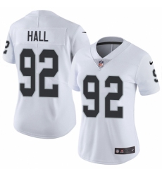 Women's Nike Oakland Raiders #92 P.J. Hall White Vapor Untouchable Limited Player NFL Jersey