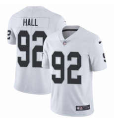 Youth Nike Oakland Raiders #92 P.J. Hall White Vapor Untouchable Limited Player NFL Jersey