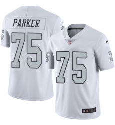 Men's Nike Oakland Raiders #75 Brandon Parker Limited White Rush Vapor Untouchable NFL Jersey