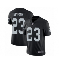 Men's Oakland Raiders #23 Nick Nelson Black Team Color Vapor Untouchable Limited Player Football Jersey
