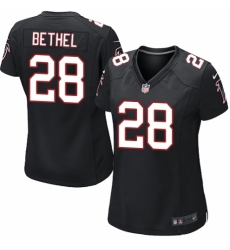 Women's Nike Atlanta Falcons #28 Justin Bethel Game Black Alternate NFL Jersey