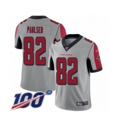 Men's Atlanta Falcons #82 Logan Paulsen Limited Silver Inverted Legend 100th Season Football Jersey