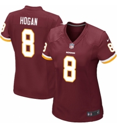 Women's Nike Washington Redskins #8 Kevin Hogan Game Burgundy Red Team Color NFL Jersey