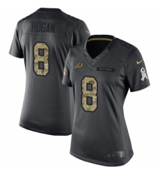 Women's Nike Washington Redskins #8 Kevin Hogan Limited Black 2016 Salute to Service NFL Jersey