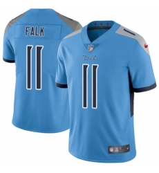 Men's Nike Tennessee Titans #11 Luke Falk Light Blue Alternate Vapor Untouchable Limited Player NFL Jersey