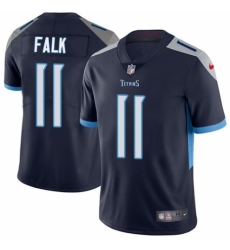 Men's Nike Tennessee Titans #11 Luke Falk Navy Blue Team Color Vapor Untouchable Limited Player NFL Jersey