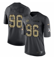 Men's Nike Washington Redskins #96 Pernell McPhee Limited Black 2016 Salute to Service NFL Jersey