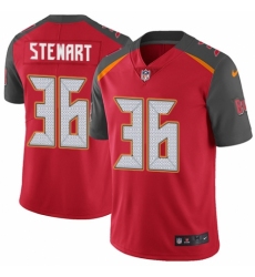 Men's Nike Tampa Bay Buccaneers #36 M.J. Stewart Red Team Color Vapor Untouchable Limited Player NFL Jersey